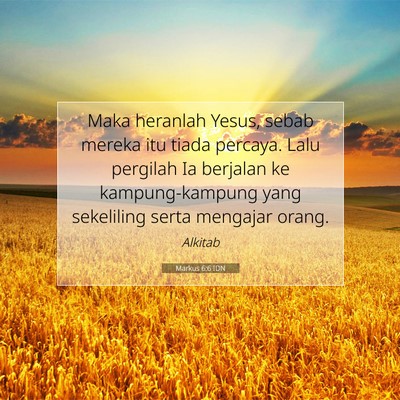 Markus 6:6 IDN Gambar Ayat Alkitab