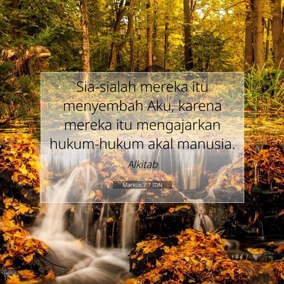 Markus 7:7 IDN Gambar Ayat Alkitab