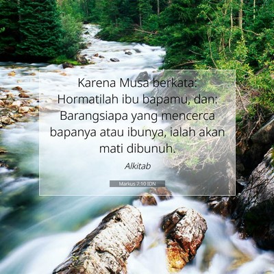 Markus 7:10 IDN Gambar Ayat Alkitab