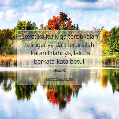 Markus 7:35 Ayat Alkitab Dijelaskan