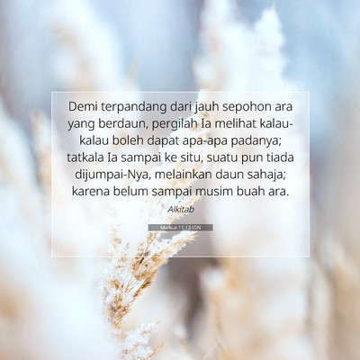 Markus 11:13 Ayat Alkitab Dijelaskan