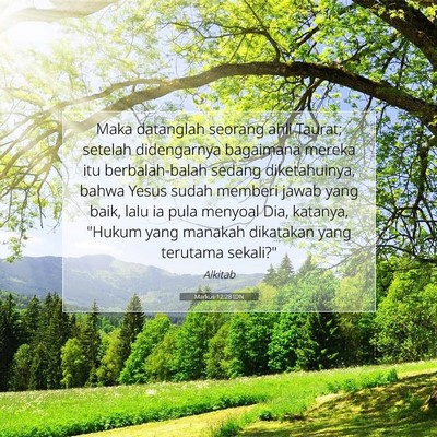 Markus 12:28 IDN Gambar Ayat Alkitab