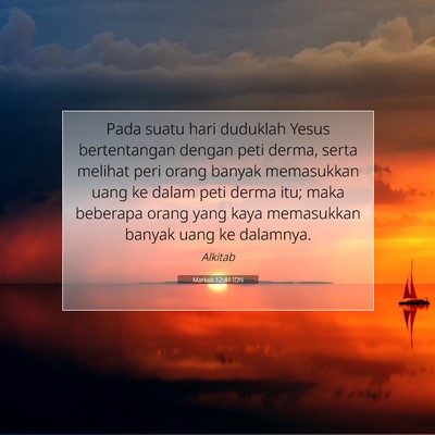 Markus 12:41 IDN Gambar Ayat Alkitab