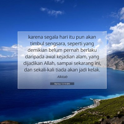 Markus 13:19 IDN Gambar Ayat Alkitab