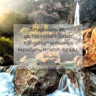 Markus 13:23 IDN Gambar Ayat Alkitab