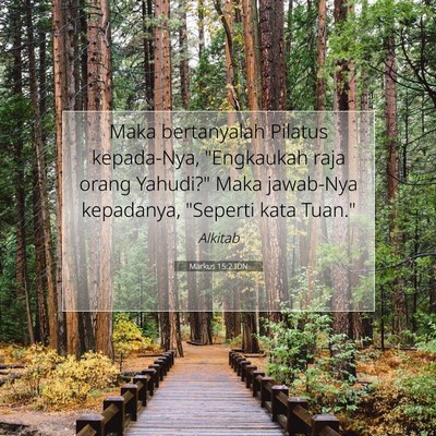 Markus 15:2 Ayat Alkitab Dijelaskan