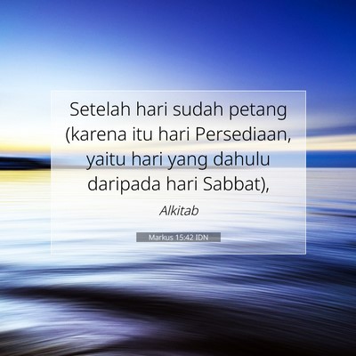 Markus 15:42 IDN Gambar Ayat Alkitab