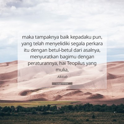 Lukas 1:3 Ayat Alkitab Dijelaskan