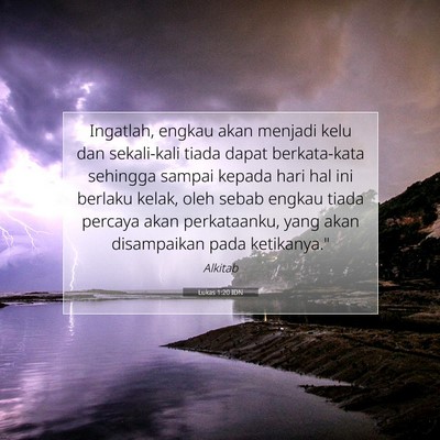 Lukas 1:20 Ayat Alkitab Dijelaskan