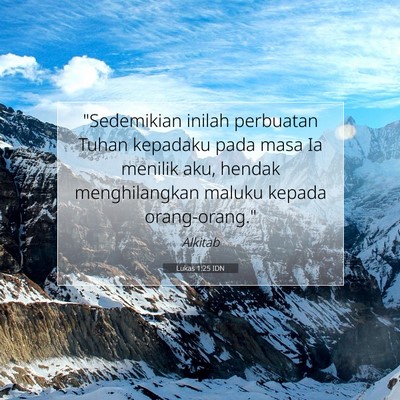 Lukas 1:25 Ayat Alkitab Dijelaskan