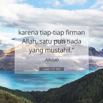 Lukas 1:37 Ayat Alkitab Dijelaskan