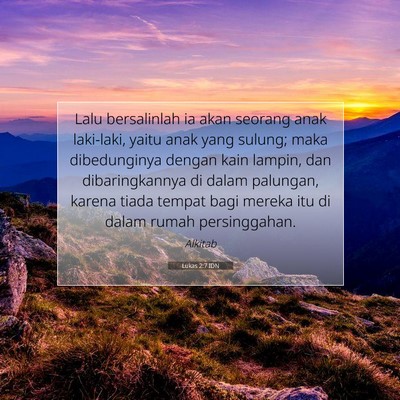 Lukas 2:7 IDN Gambar Ayat Alkitab
