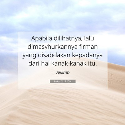 Lukas 2:17 Ayat Alkitab Dijelaskan