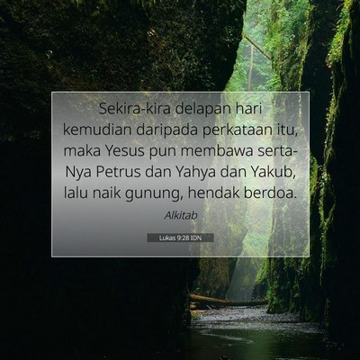 Lukas 9:28 IDN Gambar Ayat Alkitab