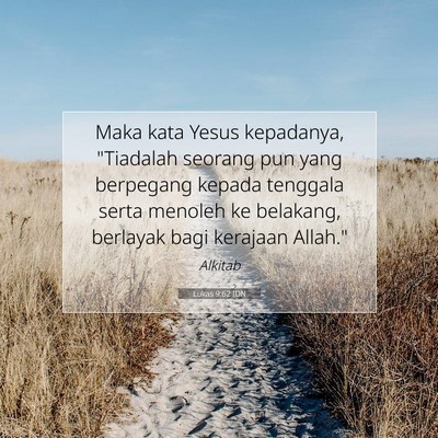Lukas 9:62 IDN Gambar Ayat Alkitab