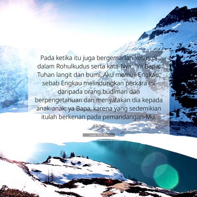 Lukas 10:21 IDN Gambar Ayat Alkitab