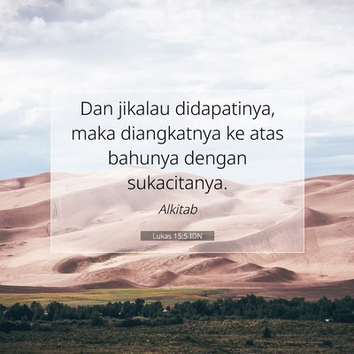 Lukas 15:5 Ayat Alkitab Dijelaskan