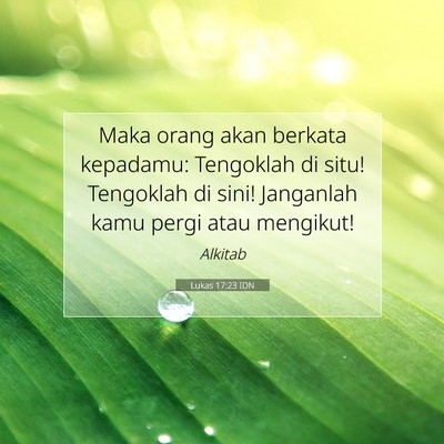 Lukas 17:23 Ayat Alkitab Dijelaskan