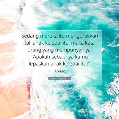 Lukas 19:33 Ayat Alkitab Dijelaskan
