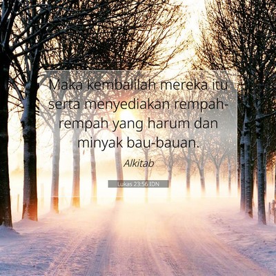 Lukas 23:56 IDN Gambar Ayat Alkitab