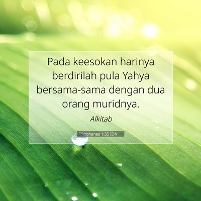 Yohanes 1:35 IDN Gambar Ayat Alkitab