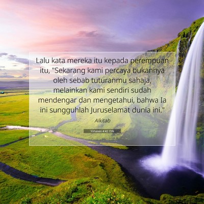 Yohanes 4:42 IDN Gambar Ayat Alkitab
