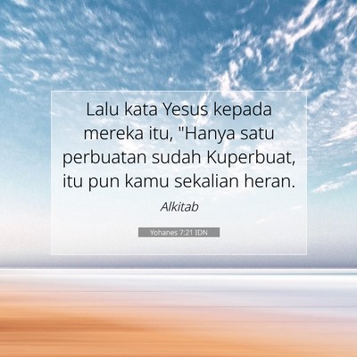 Yohanes 7:21 Ayat Alkitab Dijelaskan