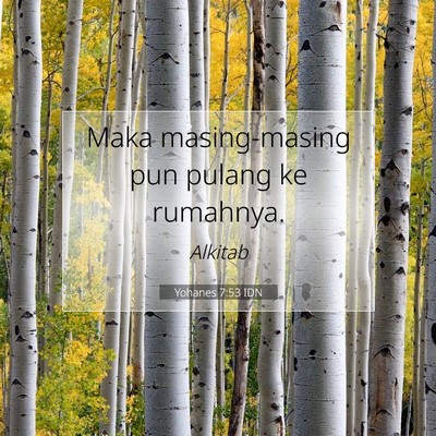 Yohanes 7:53 Ayat Alkitab Dijelaskan
