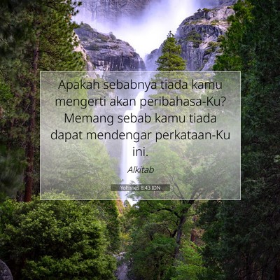 Yohanes 8:43 Ayat Alkitab Dijelaskan