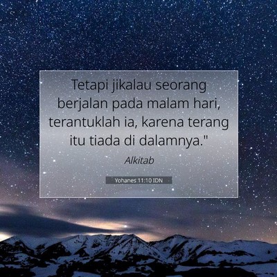 Yohanes 11:10 IDN Gambar Ayat Alkitab