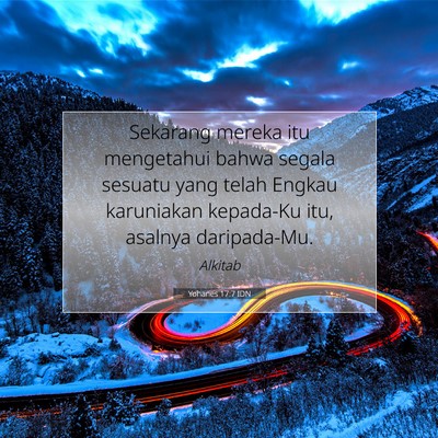 Yohanes 17:7 Ayat Alkitab Dijelaskan