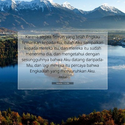 Yohanes 17:8 IDN Gambar Ayat Alkitab