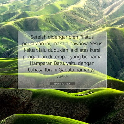 Yohanes 19:13 Ayat Alkitab Dijelaskan