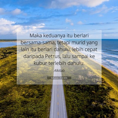 Yohanes 20:4 IDN Gambar Ayat Alkitab