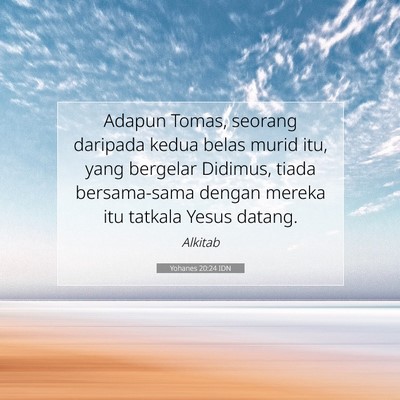 Yohanes 20:24 IDN Gambar Ayat Alkitab