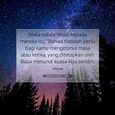 Kisah Para Rasul 1:7 Ayat Alkitab Dijelaskan
