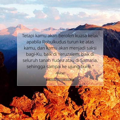 Kisah Para Rasul 1:8 Ayat Alkitab Dijelaskan