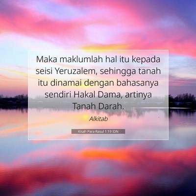 Kisah Para Rasul 1:19 Ayat Alkitab Dijelaskan