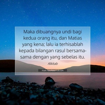 Kisah Para Rasul 1:26 Ayat Alkitab Dijelaskan