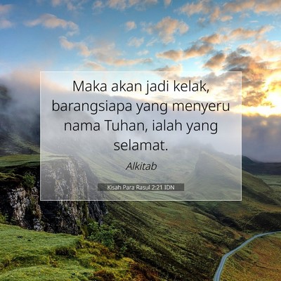 Kisah Para Rasul 2:21 IDN Gambar Ayat Alkitab