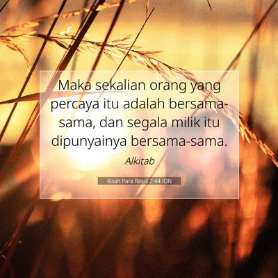 Kisah Para Rasul 2:44 Ayat Alkitab Dijelaskan