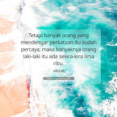 Kisah Para Rasul 4:4 IDN Gambar Ayat Alkitab