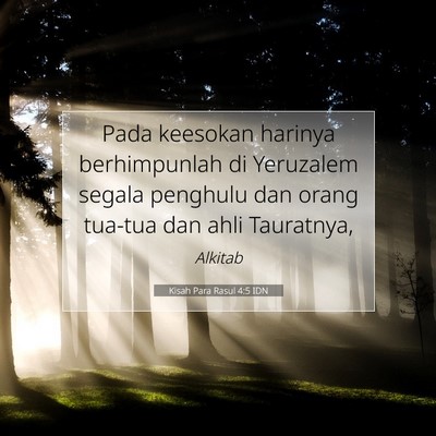 Kisah Para Rasul 4:5 Ayat Alkitab Dijelaskan