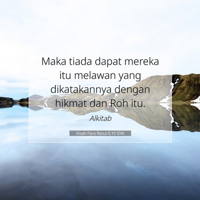 Kisah Para Rasul 6:10 IDN Gambar Ayat Alkitab