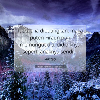 Kisah Para Rasul 7:21 Ayat Alkitab Dijelaskan