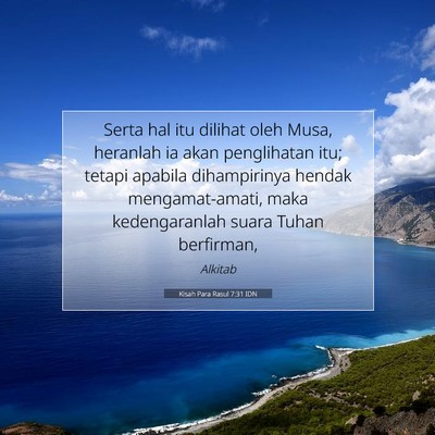 Kisah Para Rasul 7:31 Ayat Alkitab Dijelaskan