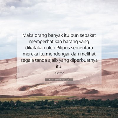 Kisah Para Rasul 8:6 Ayat Alkitab Dijelaskan