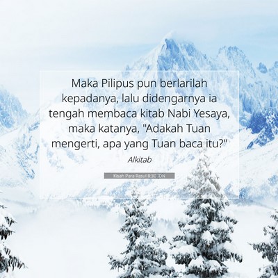 Kisah Para Rasul 8:30 Ayat Alkitab Dijelaskan