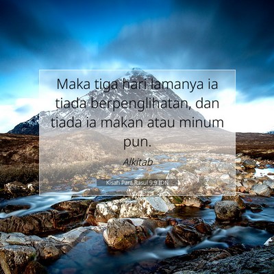 Kisah Para Rasul 9:9 Ayat Alkitab Dijelaskan