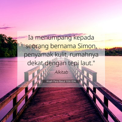 Kisah Para Rasul 10:6 Ayat Alkitab Dijelaskan